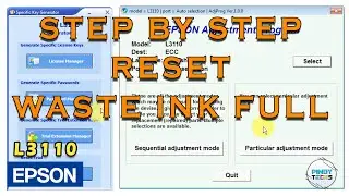 HOW TO RESET EPSON L3110 WITH KEY GEN | STEP BY STEP (Tagalog)