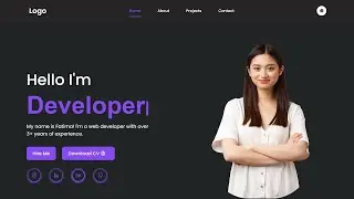 Create a Responsive Personal Portfolio Website Using HTML CSS & JavaScript