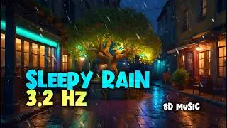 Sleepy Rain Relaxing Sleep Music 🌧️ Binaural Beats 3.2 Hz + 8D ASMR Rain Sounds