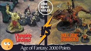 One Page Rules 3rd. Edition, Age of Fantasy Battle Report: Vampiric Undead vs. Volcanic Dwarves