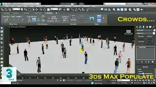 3DS Max How to Visible and Un visible Populate Tool | Create Crowds using Populate Tool