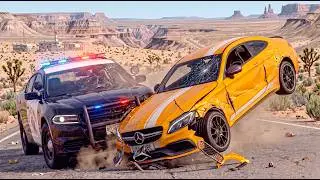 BeamNG Drive Police Chase Crashes BRUTAL PIT MANEUVERS! #17💥
