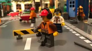 LEGO City Short film:  Modularville Construction mishaps(stop motion)