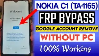 Nokia C1 TA 1165 Frp Bypass Without Pc - Nokia  Ta 1165 Google Account Remove Without Computer 2024
