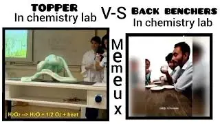 topper vs backbanchers in chemistry lab 🧫 😂😂 #memeux #memes #vs