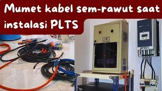 messy cables during solar power installation
