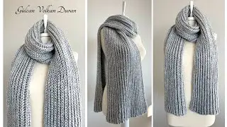 PİNTEREST ATKISI ÖRÜYORUZ 🧣ÇOK AMA ÇOK KOLAY ÖRGÜ ATKI YAPIMI 💯