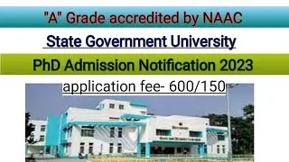 latest PhD admission Notification 2023/KUWB/ 