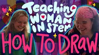art school student teaches woman in stem how to draw!! (feat. bestie grace & jimmy buffet meatball)