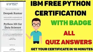Python Free Certification From IBM|Python For Data Science |Free IBM Certification