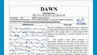 # 111 @80 wpm | Dawn Editorial Dictation English | Shorthand Dictation by M Junaid Khan Stenographer