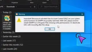 deactivate UAC msconfig after the setup | XAMAPP | Error | 2SourceFort