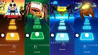 Thomesh tiran monster vs bus monster vs McQueen monster vs house hade Monster