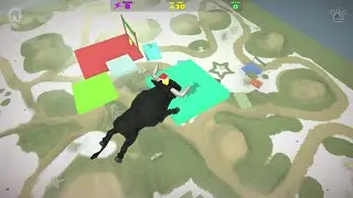 EL toro saltarín del Juego "El Pollito y el Tractor 3D"