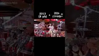 2 version of me covering Misery Business by Paramore 😆 #KalonicaNicx #drumcover #paramore