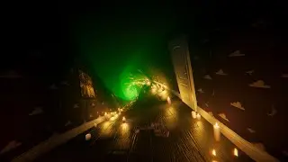 Unity twisted corridor created using Curved World shader