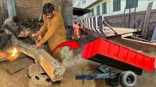 Amazing new manufacturing technology to  Make new Tractor trolley || Manufacturing documentaries