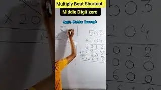 Vedicmaths Concept of Multiplication For Middle Digit 0 #maths #trending #shortsfeed #mathstrick