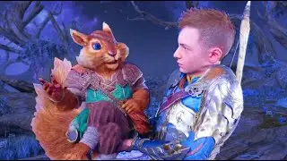 Kratos & Atreus Meet the Real Ratatoskr (aka Bitter Swearing Squirrel) God of War Ragnarok