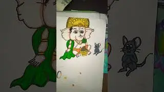 ganpati bappa drawing ❤️❤️❤️❤️❤️😚😚 #like #ganpatilover #drawing #tarunk765