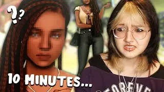 Can I make a Sim in 10 MINUTES?! + CC List | Sims 4 Create a Sim Challenge