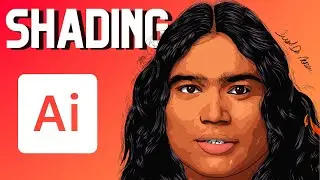 Shading Digital Art of Charlie Hill in Adobe Illustrator