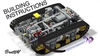 Lego 4 Cylinder Pneumatic RC TANK CHASSIS  [FREE INSTRUCTIONS]