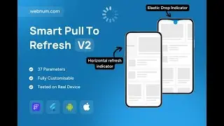 FlutterFlow Pull to Refresh Widget ⚡ Elastic Drop 🌀 