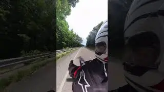 He's sure glad he wore his helmet today! 🏍️🤯