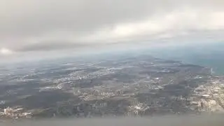 Descent Into Pearson International Through Dense Cloud Cover POV Passenger