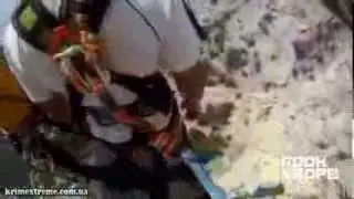 Ropejumping с горы Ай-Петри, Крым, Украина.