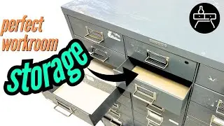 Metal Cabinet Makeover- PERFECT shop storage solution on wheels
