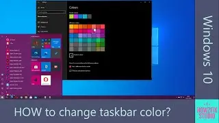 How to change taskbar color on Windows 10?