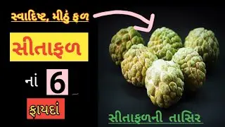 69. સિઝની ફળ 🍈સીતાફળનાં  6 ફાયદાં | તાસિર | Custard apple |