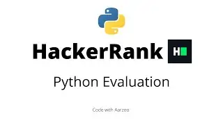 Python Evaluation  || HackerRank Solution
