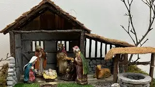 DIY CHRISTMAS NATIVITY SCENE || How to make a simple and easy Christmas Crib