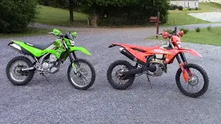 KLX 300 vs KTM 350 on a timed woods loop
