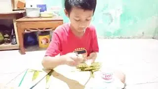 MEMBUAT BINGKAI FOTO DARI BIJI-BIJIAN DAN KARDUS BEKAS