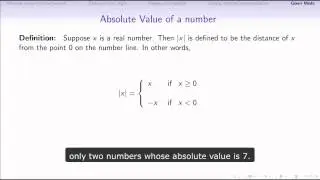 Absolute Value -definition