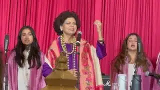 Chandrika Tandon at Rajiv Malhotra event chanting Lord Shree Ganesh Vandana