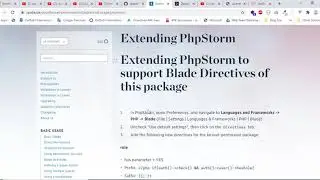 Extending PhpStorm to Support Blade Directives of Custom Package