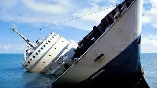 Затонувший корабль. (ШОК, СВЕЖЕЕ ВИДЕО) 2017