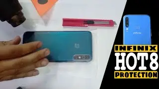 Infinix hot 8 protection | infinix hot 8 mobile wrap with transparent matt vinyl | dtech |