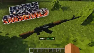 Simple Arsenal 3D Guns Addon in Minecraft Bedrock