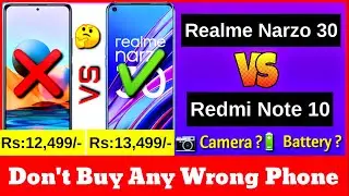 Realme Narzo 30 4G vs Redmi Note 10 Comparison | Narzo 30 4g vs Redmi note 10 | Best For BGMI ?
