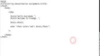 Php Tutorials: String Operators and String Functions