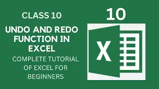 HOW TO USE UNDO AND REDO FUNCTION IN MS EXCEL | MS EXCEL TUTORIAL | 