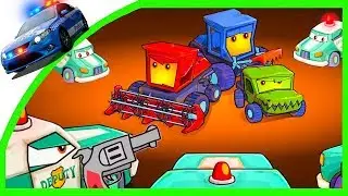 МАШИНА ест МАШИНУ 3 МУЛЬТИКИ про ПОЛИЦЕЙСКИЕ МАШИНКИ 6-8 уровни