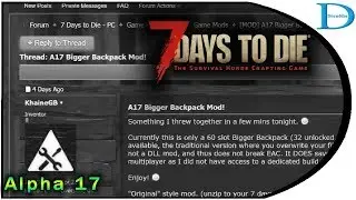How To Install Bigger Bag Mod with UI for 7 Days To Die A17e