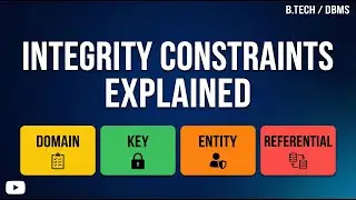 Integrity Constraints in DBMS | Domain, Key, Entity & Referential